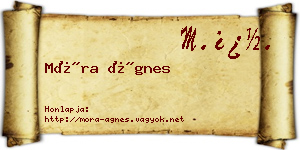 Móra Ágnes névjegykártya