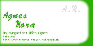 agnes mora business card